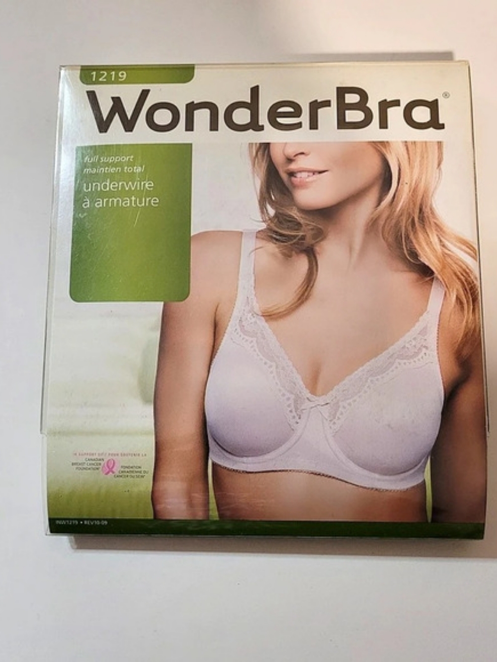 NWT WonderBra Full Support Multiway Underwire Bra Lace Trim 1219 White 34B